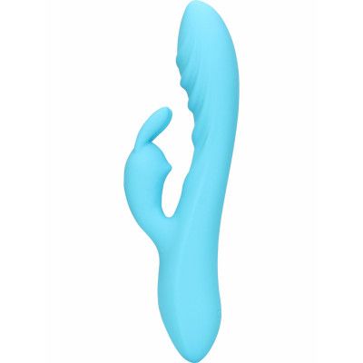 Loveline: Ribbed Ultra Soft Silicone Rabbit Vibrator