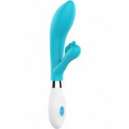 Luminous: Agave, Ultra Soft Silicone Rabbit Vibrator, turkos