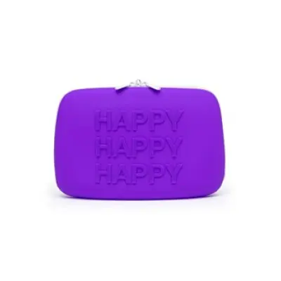 Happy Rabbit Large Silicone Zip Storage Purple