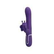 Pretty Love Multifunction Rabbit Vibrator 4 In 1 Butterfly Purple