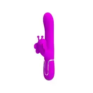 Pretty Love Multifunction Rabbit Vibrator 4 In 1 Butterfly Fuchsia
