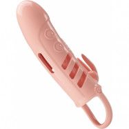 Pretty Love: Sloane, Penis Sleeve Rabbit Vibrator, hudfärgad