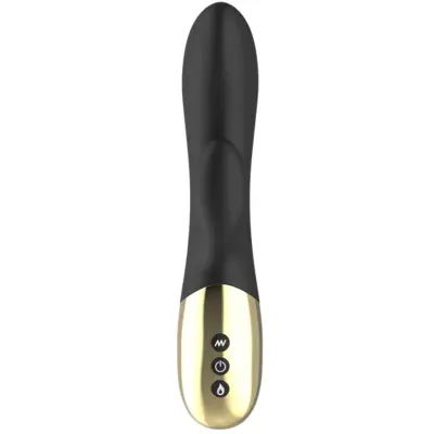 Rabbit Vibrator med värmeeffekt - Svart/Guld