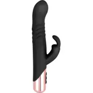 Rosy Gold: Thrusting Rabbit Vibrator