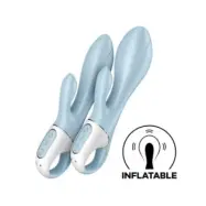 Satisfyer Air Pump Bunny 1 Inflatable Rabbit Vibrator Blue