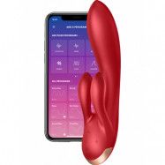 Satisfyer Connect: Double Flex Vibrator, röd