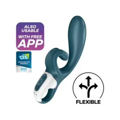Satisfyer Hug Me Rabbit Vibrator App Blue