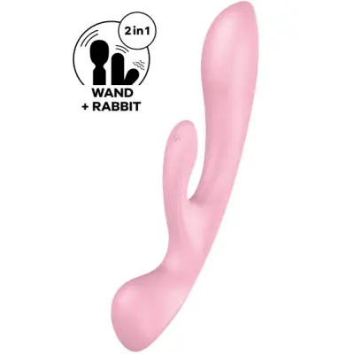 SatisfyerTriple Oh Rabbit Vibrator Pink