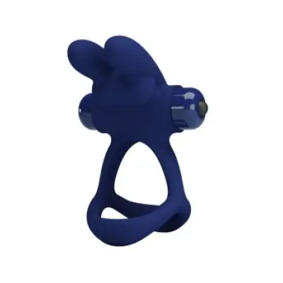 Pretty Love Francisco Double Vibrating Ring Rabbit Blue
