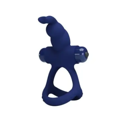 Pretty Love Luchito Double Vibrating Ring Rabbit Blue