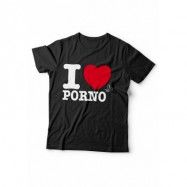 T-SHIRT I LOVE PORNO L BLACK