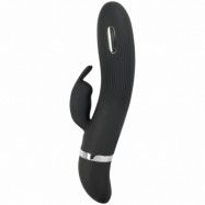 XouXou E-Stim Rabbit Vibrator - Black