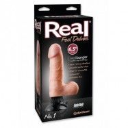 REAL FEEL DELUXE 1 FLESH  - Dildo med sugbas