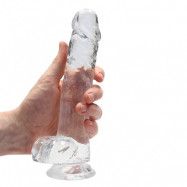 Real Rock Realistisk Transparent Dildo 19 cm