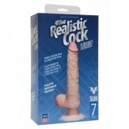 REALISTIC COCK SLIM VIBR 7'' FLESH