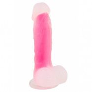 Realistisk dildo med sugpropp, rosa