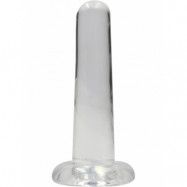 RealRock: Crystal Clear Non Realistic Dildo, 13.5 cm