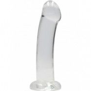 RealRock: Crystal Clear Non Realistic Dildo, 17 cm