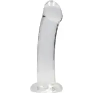 RealRock: Crystal Clear Non Realistic Dildo, 17 cm