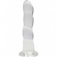 RealRock: Crystal Clear Non Realistic Dildo, 18 cm