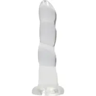 RealRock: Crystal Clear Non Realistic Dildo, 18 cm