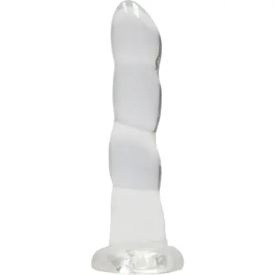 RealRock: Crystal Clear Non Realistic Dildo, 18 cm