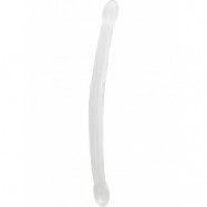 RealRock: Crystal Clear Non Realistic Double Dildo, 42 cm