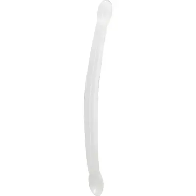 RealRock: Crystal Clear Non Realistic Double Dildo, 42 cm