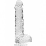 RealRock: Crystal Clear Realistic Dildo, 15 cm