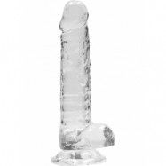 RealRock: Crystal Clear Realistic Dildo, 17 cm