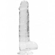 RealRock: Crystal Clear Realistic Dildo, 19 cm