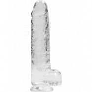 RealRock: Crystal Clear Realistic Dildo, 22 cm