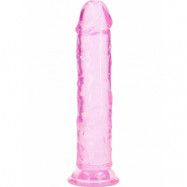 RealRock: Crystal Clear Straight Realistic Dildo, 20 cm, rosa