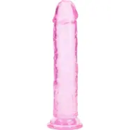 RealRock: Crystal Clear Straight Realistic Dildo, 20 cm, rosa
