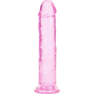 RealRock: Crystal Clear Straight Realistic Dildo, 20 cm, rosa