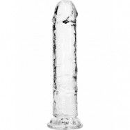 RealRock: Crystal Clear Straight Realistic Dildo, 20 cm, transparent