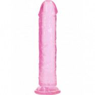 RealRock: Crystal Clear Straight Realistic Dildo, 23 cm, rosa