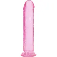 RealRock: Crystal Clear Straight Realistic Dildo, 23 cm, rosa