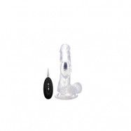 RealRock Dildo med vibrator 18cm