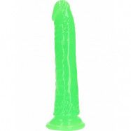 RealRock: Glow in the Dark Realistic Dildo, 18 cm, grön