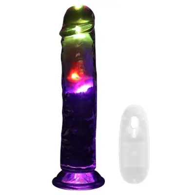 Realrock LED Vibrating Straight Cock 20 cm