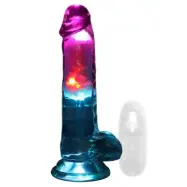 Realrock LED Vibrating Straight Cock with Balls 18 cm