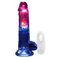 Realrock LED Vibrating Straight Cock with Balls 20 cm