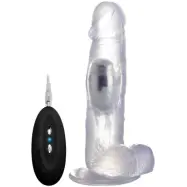 RealRock: Vibrating Realistic Cock, 20 cm, transparent