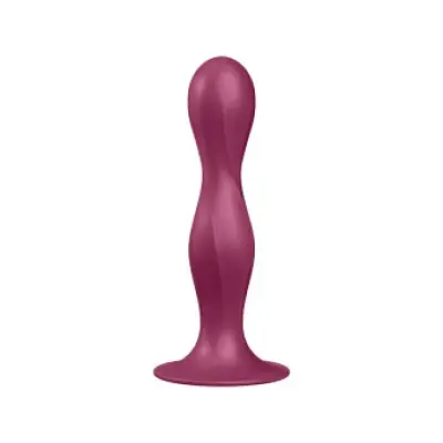 Satisfyer Double Ball-R Silicone Dildo Garnet