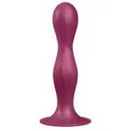 Satisfyer Double Ball-R Weighted Dildo, Dark Red