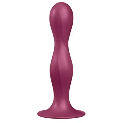 Satisfyer Double Ball-R Weighted Dildo, Dark Red