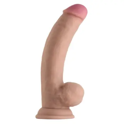 Shaft Liquid Silicone Dildo with balls Model C 8,5 Inch, Pine