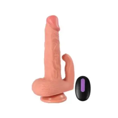 Shequ Hayden Dildo And Clitoris Stimulator With Vibration And Remote Control 16 Cm
