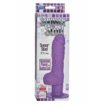 SHOWER STUD SUPER STUD PURPLE - Härlig lila dildo med sugbas